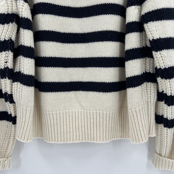Ba&sh Palo Cream Black Striped 100% Wool Pullover Sweater Women’s Size Medium - Picture 8 of 11